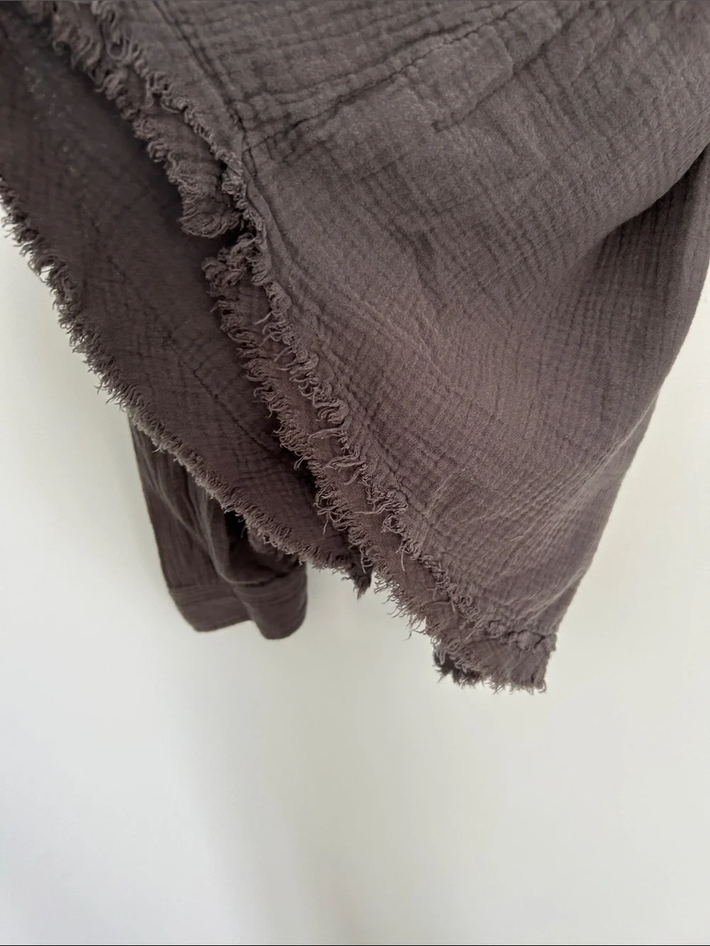 Free People Washed Charcoal Button Popover Tunic